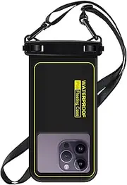 Floating Waterproof Phone Pouch, IPX8 Universal Waterproof Phone Case for Swimming Dry Bag Underwater for iPhone 14 Pro Max 13 Pro 12 11 Samsung S23 S22 Huawei Xiaomi etc, Up to 6.7", Black, 6.7", Dry Bag