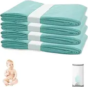 Pack of 4 Nappy Bin Refill Cassettes, Compatible with Decor Classic Nappy Pail Refill Bags, Durable Nappy Pail Refill Bags, Baby Nappy Bin Liner Pails, Holds up to 1280 Nappies (Pack of 4)