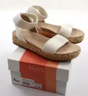Soul Naturalizer Women's 6.5M White Detail2 Espadrille Ankle Strap Sandal NEW