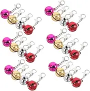 Toyvian 36Pcs Colorful Pet Collar Bells Durable Iron Decorative Cat Bells Soft Sound Pet Collar Charms Unique DIY Keychain Accessories for Cats and for Pet Decoration