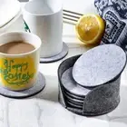 10 Pieces/set Round Felt Coasters Table Protector Heat-resistant Coasters