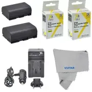 Battery for EOS 6D 60D 7D Mark II 70D 5D Mark III / 2 Pcs LP-E6 + Charger USA