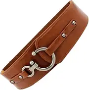 [VALICLUD] Wide Elastic PU Leather Waist Belt for Women High Waist Dress Accessories Stylish Sweater Belt for Parties and Casual Wear Color