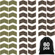 Sumind 60 Metal Counters with Velvet Drawstring Pouch, Antique Gold, Double Sided, Magic Gathering, Compatible with CCG, MTG