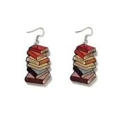Colorful Classics Stackable Book Hanging Earrings Personality Beginning Season T
