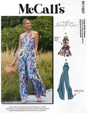 McCall's R11027 LEARN TO SEW Halter Jumpsuit & Romper Sz 16-22 M8069