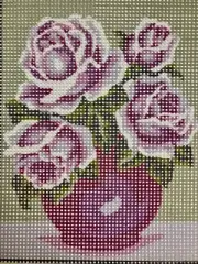 "Roses" Printed Needlepoint Tapestry Canvas 3239