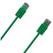 Cruxtec Cat6A Ultra Slim Ethernet Cable - 30cm - Green [RF6A-003-GR]