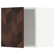 METOD wall cabinet, white Hasslarp/brown patterned, 40x37x40 cm