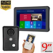 9'' Wired Wifi Video Door Phone Doorbell Entry System with HD 1080P Wired Camera