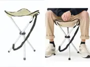 Folding Camping Stool16.5" Folding Camping ChairsPortable Tripod SeatOutdoor ...