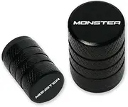 Motorcycle Wheel Tire Parts Valve Stem Caps Cover Accessories Compatible with Monster 695 696 795 796 797 821 1200 1200S 1100/S EVO(Black)