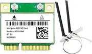 AX210HMW WiFi Card with Antenna WiFi 6E Mini PCI-E AX210 802.11Ax/Ac 2.4G/5G/6Ghz BT5.2 Wireless Adapter for Laptop