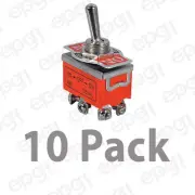 10 PACK - DPDT (ON/ON) MEDIUM DUTY TOGGLE SWITCH 10AMP-125V # ST93-10PK