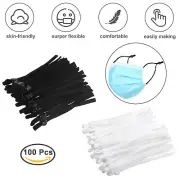 100 PCS Sewing Elastic Band Cord with Adjustable Buckle for DIY Mask WHOLESALE