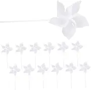 OFFIGAM 24pcs Assembly Windmill Party Cube Fake Plants Cute Room Decor Cool Fidget Artificial Pinwheels Paper Decoration Graffiti Pinwheels DIY Pinwheels Plastic White