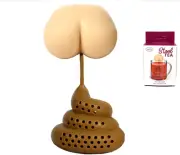 Funny Tea Infuser Gag Gift, Poop Tea Filter for White Elephant Gift Exchange Tea