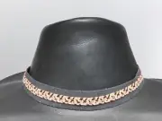Designer hat band fits all hats man woman Australian made black ,rust cowboy