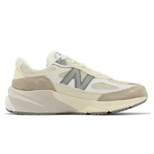 【NEW BALANCE】休閒鞋 990 V6 男鞋 米白 灰 杏色 美製 麂皮 拼接 復古 NB 紐巴倫(M990SS6-D)