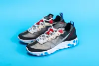 在飛比找Yahoo!奇摩拍賣優惠-Nike React Element 87 黑藍紅 半透明 