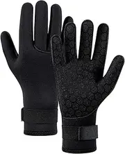 3mm Neoprene Diving Wetsuit Gloves - Keep Warm Antiskid Swimming Water Gloves for Men Women Fishing Paddling Spearfishing