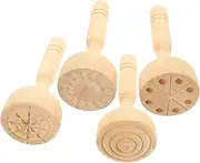 BESPORTBLE 4Pcs DIY Wooden Clay Molds Practical Craft Tools for Safe and Smooth Finish for Art and Sculpting for Handmade Projects