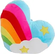 1pc Rainbow Heart Shape Plush Throw Pillow Soft Pp Cotton Cushion for Home Decor for Living Room Bedroom Car and Special Occasions