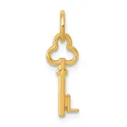 14K Yellow Gold Key Letter L Initial Charm