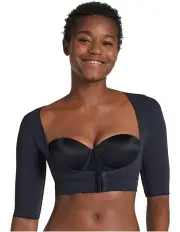 [Leonisa] Invisible Upper Arm Shaper Short Compression Sleeves in Black
