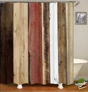 Multi Colored Worn Deck Shower Curtain