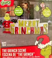 GIANT NEW 9 FT WIDE DR. SEUSS THE GRINCH MERRY GRINCHMAS LED INFLATABLE GEMMY