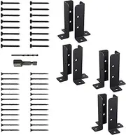 Adjustable Deck Post Anchor Base Brackets Post Holders Support Base Brackets 8Pcs