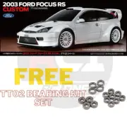 Tamiya 58724 1/10 RC 2003 Ford Focus RS Custom(TT-02)+ FREE Ball Bearing Kit Set