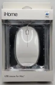 iHome USB Mouse IMAC-M100W for Mac White 1600 dpi NEW OLD STOCK SEALED