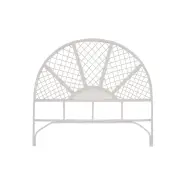 Elise Rattan Eco Friendly Bed Head Headboard Queen Size - White - Queen