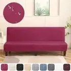 1PC Solid Color Sofa Bed Cover Elastic Armless Sofa Covers Removable Slipcovers