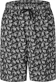 [Yhjoxlp] Mens Swim Trunks Quick Dry Board Shorts with Mesh Lining, Breathable Fit Print Beach Shorts Swimwear Bathing Suits, Retro Black Flag, Small
