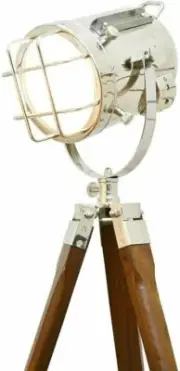 Nickel Rusty Tripod Spotlight Floor Stand LED Studio Lamp (Replica) Corner Light