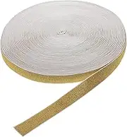 Angoily 1 Roll Glitter Elastic Band for Sewing Comfortable Metallic Stretch Strap Versatile Design for Garments DIY Projects Wide Woven Knit Waistband Soft Gentle Skin