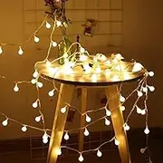 Globe String Lights 10M 100 LED Fairy Lights Battery Powered 8 Modes with Remote Mini Globe Lights Waterproof Globe String Light Hanging LED Fairy Lights Christmas Light with Remote Indoor Outdoor