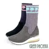 在飛比找遠傳friDay購物優惠-【GREEN PHOENIX】女 襪靴 短靴 長靴 蘋果 針
