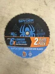 Spyder Tarantula (2) Pack 7 1/4 in Carbide Steel Circular Saw Blade 24T