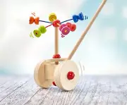 Selecta Toddler Carousel Push Toy Pull Toys Wooden Toy 62031