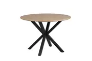 Raimon Furniture Nevya Wooden Oak Veneer Round Kitchen Dining Table 110cm Natural Ash