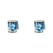 2x Australiana 300g Vanilla Scented Candle w/ Wood Lid & Tassel Decor Blue Wren