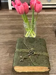 Green Leather Book Of Shadows | Grimoire Book | Spell Books