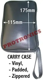 CASE POUCH, SOFT, VINYL, PADDED - Carry Multimeter Phone Speaker Battery Camera