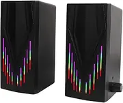 [YXHDZ] Computer Speakers, Speakers for Computer Desktop PC with Colorful RGB Lighting, USB Powered Gaming Speakers with 3.5mm Aux Cable for Monitor Laptop Tablet
