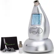 Diamond abrasion Machine Suction Tool, Tone Firm Skin, Home Facial Treatment System Exfoliator Bright Clear Skin Silver