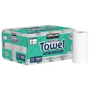 Kirkland Signature Paper Towels, 2-Ply, 160 Sheets, 12 Count